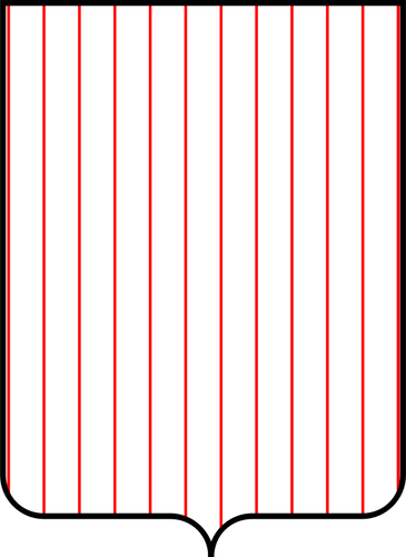 Et skjold med linjemønster
