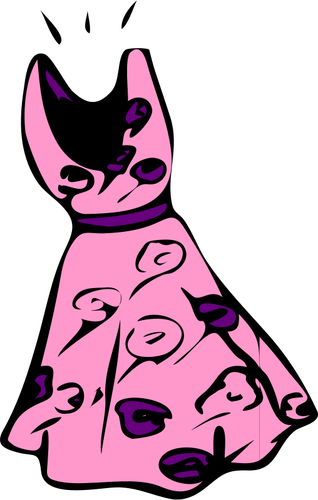 Розовое платье векторное изображение