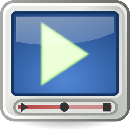 PC video player ikonen vektor illustration