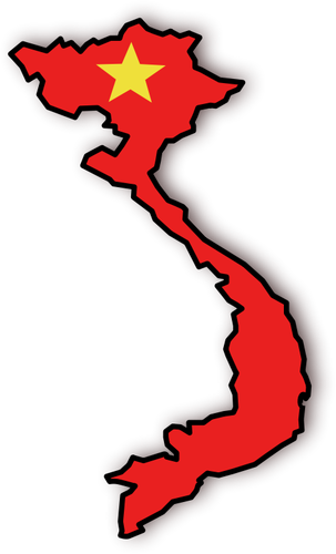 Вьетнам флаг и карта