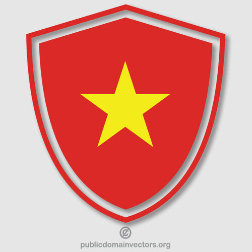 Krön med flagga av Vietnam
