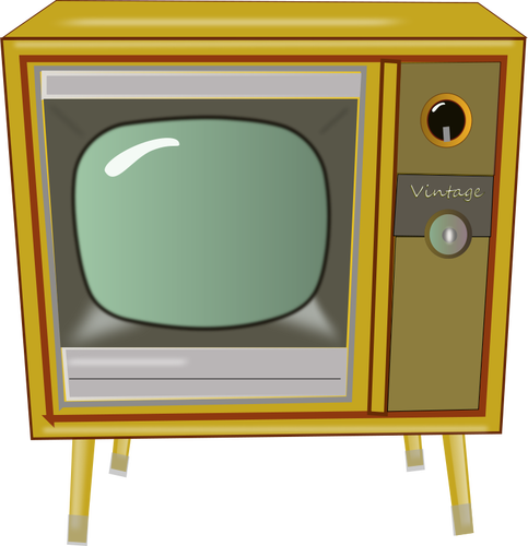 Vintage TV-vektorigrafiikka