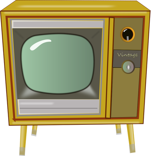 Vintage TV vektorgrafik