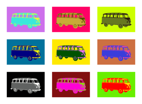 Pop-Art-Volkswagen