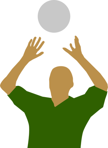 Voleibol jogador silhueta vector clip-art