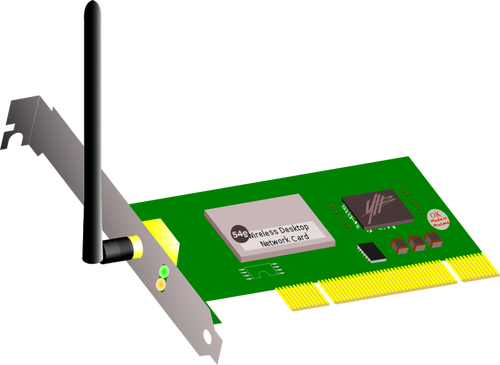 Wi-Fi PCI карты векторное изображение