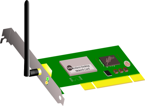 WIFI PCI kaart vector afbeelding