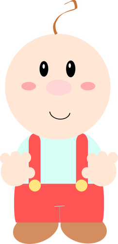 Cartoon illustration of a baby | Public domain vectors