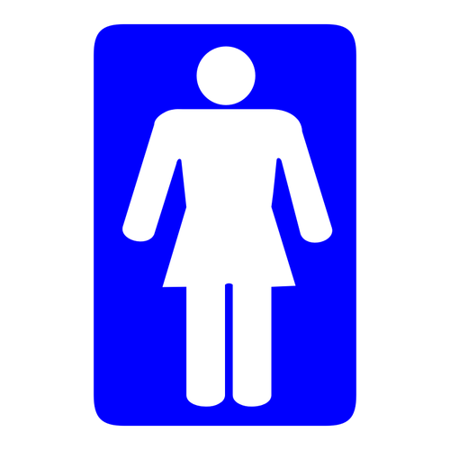 Ladies toilet sign vector drawing