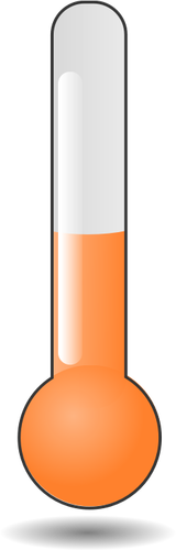 Clipart vetorial de laranja de tubo do termômetro