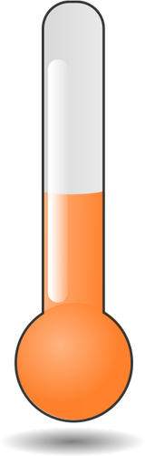 Seni klip vektor termometer tabung Orange