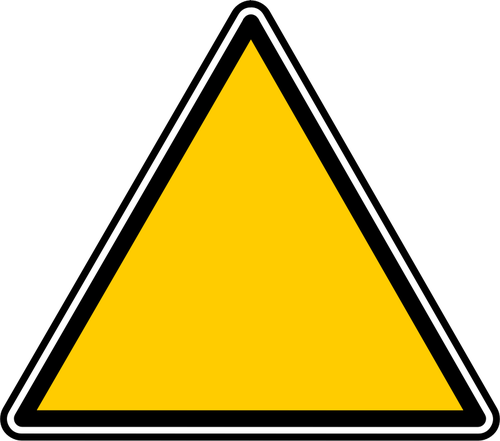 Vector de la imagen de señal de advertencia en blanco triangular