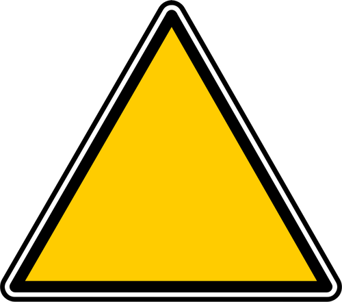 Vector image of triangular blank warning sign