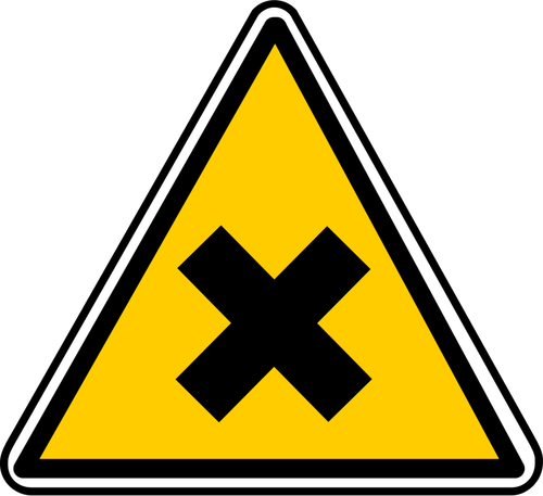 चेतावनी के संकेत X त्रिकोणीय के सदिश ग्राफिक्स