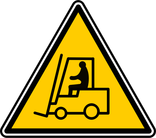 Chariot élévateur bio-hazard warning sign image vectorielle