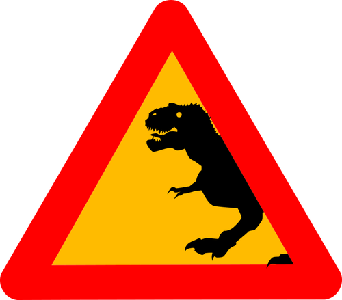 Символ предупреждения тиранозавр Рекс