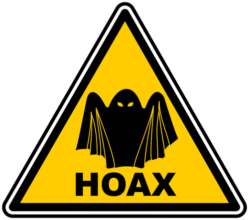 Hoax advarselen vektor image