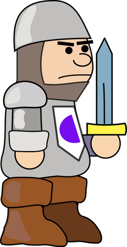 Soldat medieval de benzi desenate