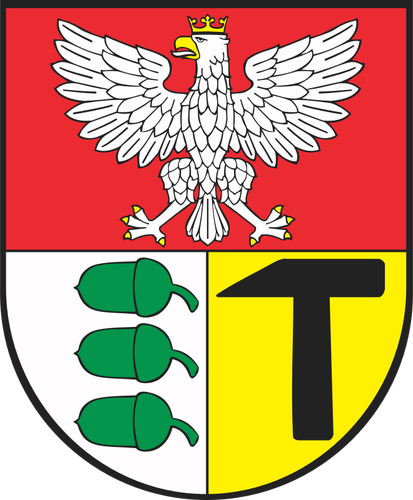 Vector image of coat of arms of Dabrowa-Gornicza City