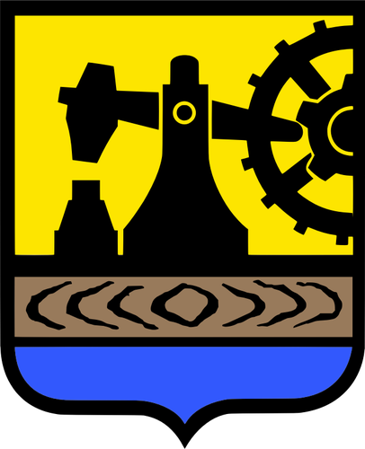 Vektor Zeichnung des Wappens der Stadt Kattowitz