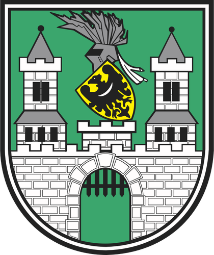 Vector graphics of coat of arms of Zielona Gora City