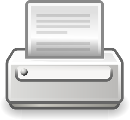Image clipart vectoriel du vieux style icône imprimante PC