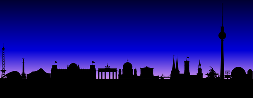 Vector clip art of Berlin skyline