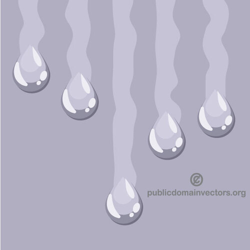 Water drops vector image