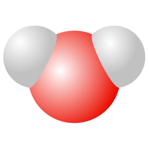 Dibujo vectorial de molécula de agua