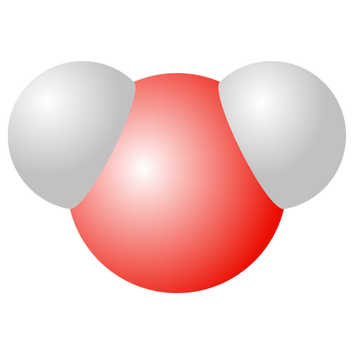 水の分子のベクトル描画