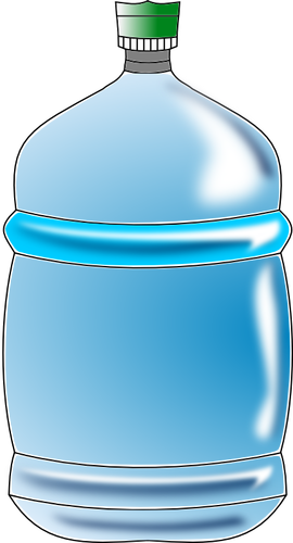 Blue water bottle vector image