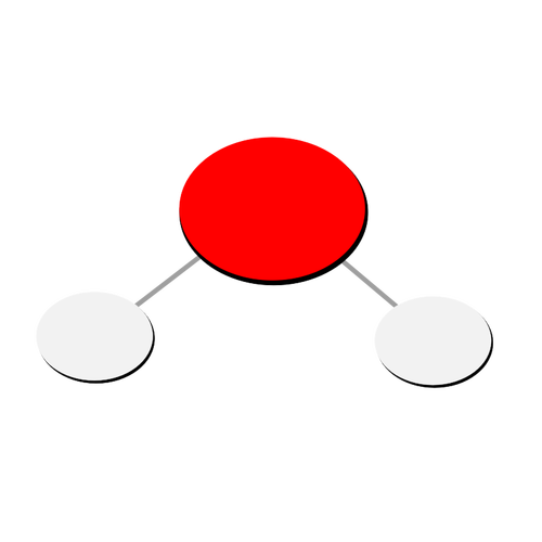 Water molecule H2O vector drawing