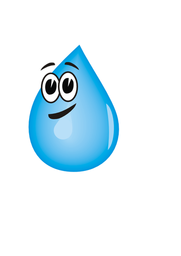 Lächelnd Wasser Tröpfchen Vektor-ClipArt