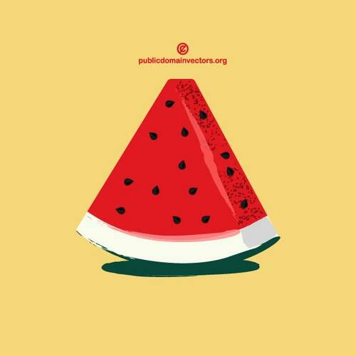 Slice of watermelon vector