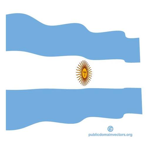 波浪的阿根廷国旗