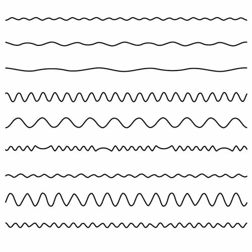 Varie linee ondulate