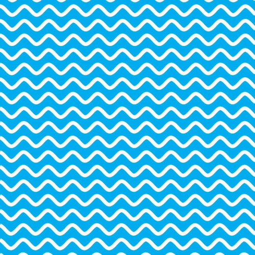 青い背景に波状の白い線