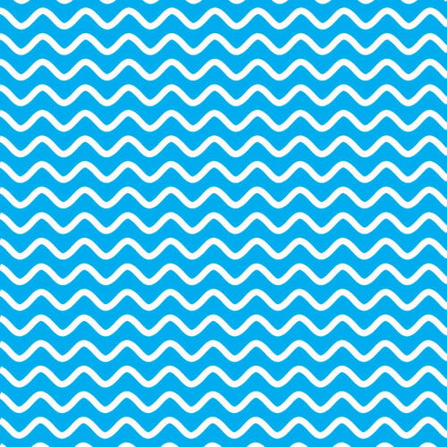 Wavy white lines on blue background