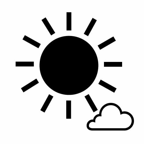Slunečné počasí ikona