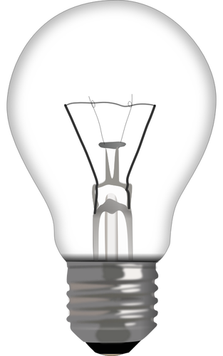 Photorealistic lightbulb vector illustration