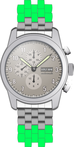 Wristwatch with chronometer vector image