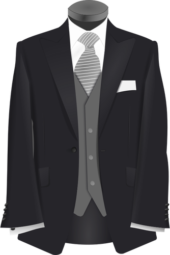 Wedding suit on a stand vector clip art