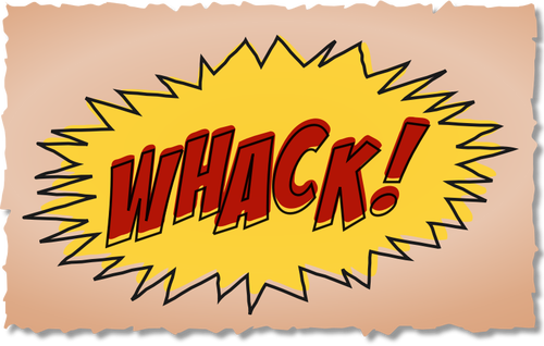 Vector graphics of vintage comic whack sound effect