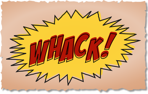 Vectorafbeeldingen van vintage comic whack geluidseffect