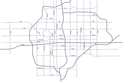 Plan d’accès de Wichita Kansas