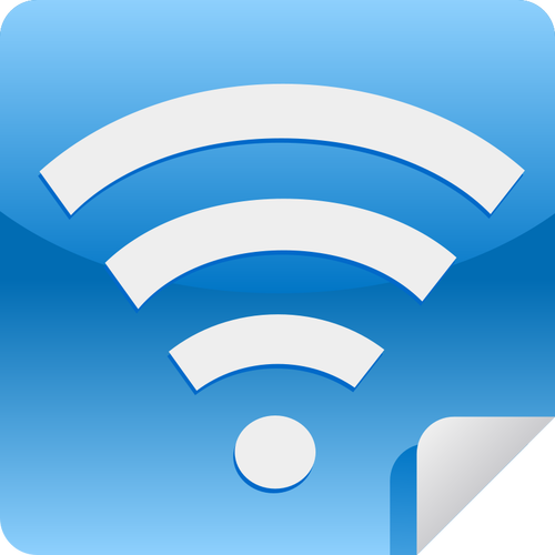 Wi-fi sign sticker vector image