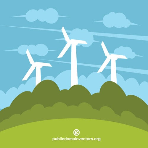 Wind turbines | Public domain vectors