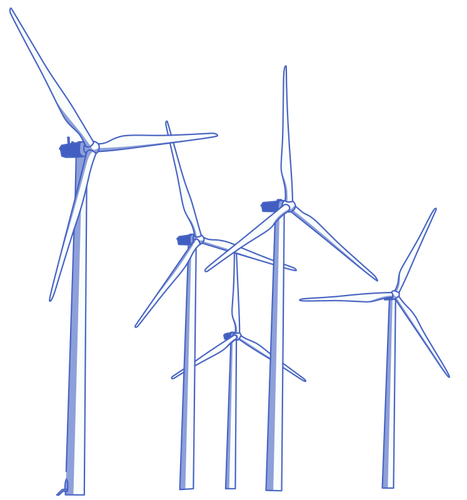 Image de turbines de vent