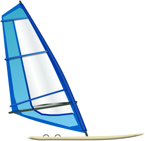 Image vectorielle de planche à voile bateau