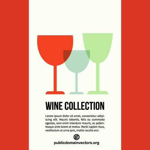 Cartaz de selecção de vinhos em formato vetorial